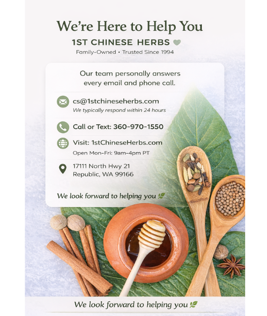 Contact our expert herbal team how to contact 1st chinese herbs
